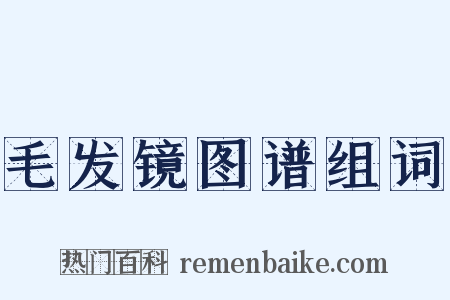 毛发镜图谱组词是什么意思的图片